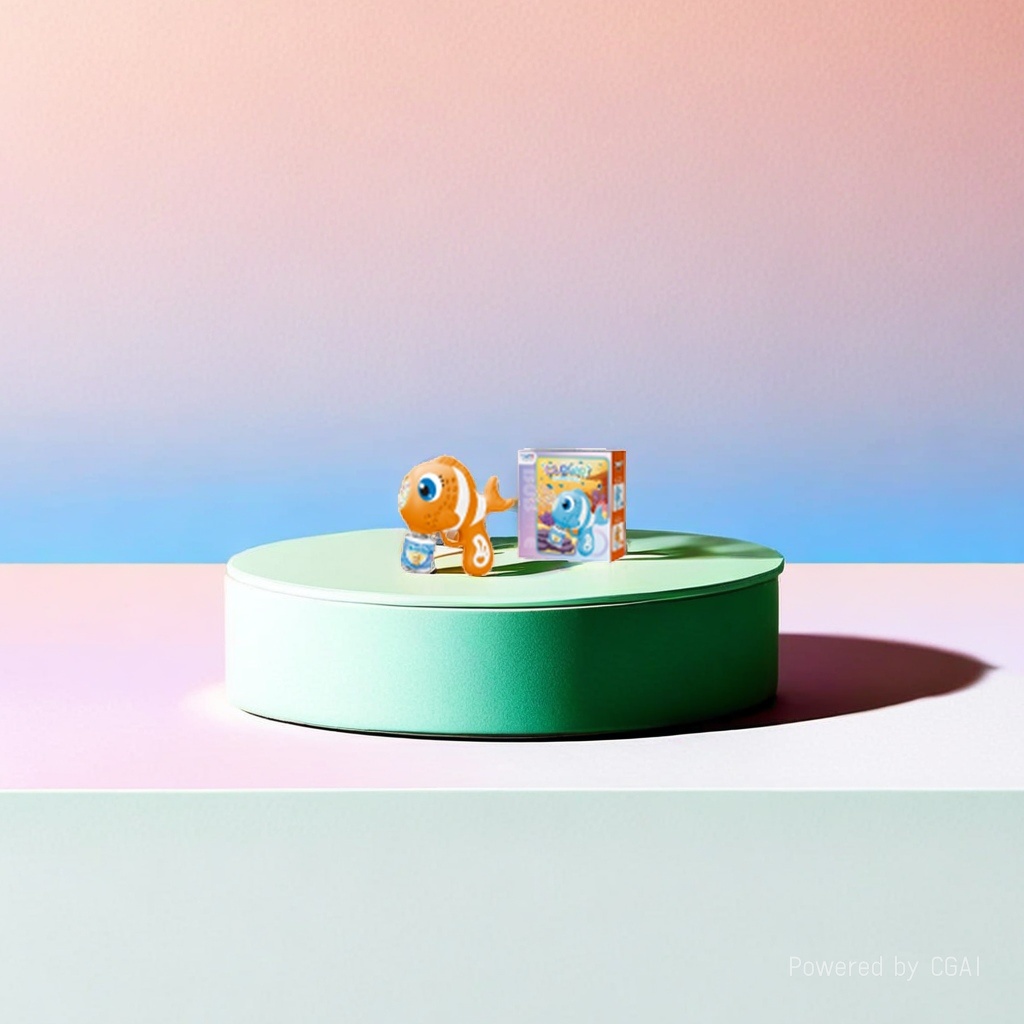 Cartoon clownfish, ornamental fish, self-entertaining cats, pet toys details Picture