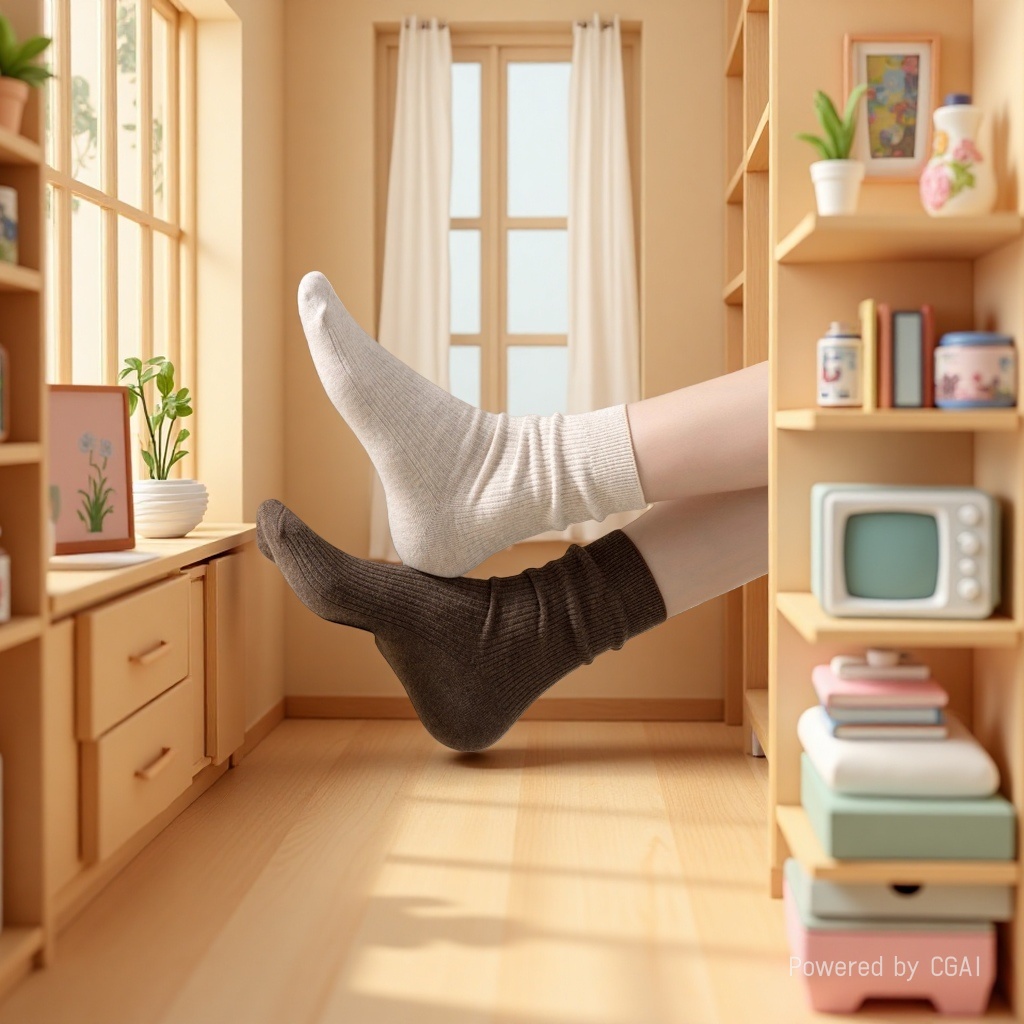 "Pile Pile Socks for Women in spring and summer, icy cold Pile Pile socks, straight Maillard boneless seam socks. details Picture
