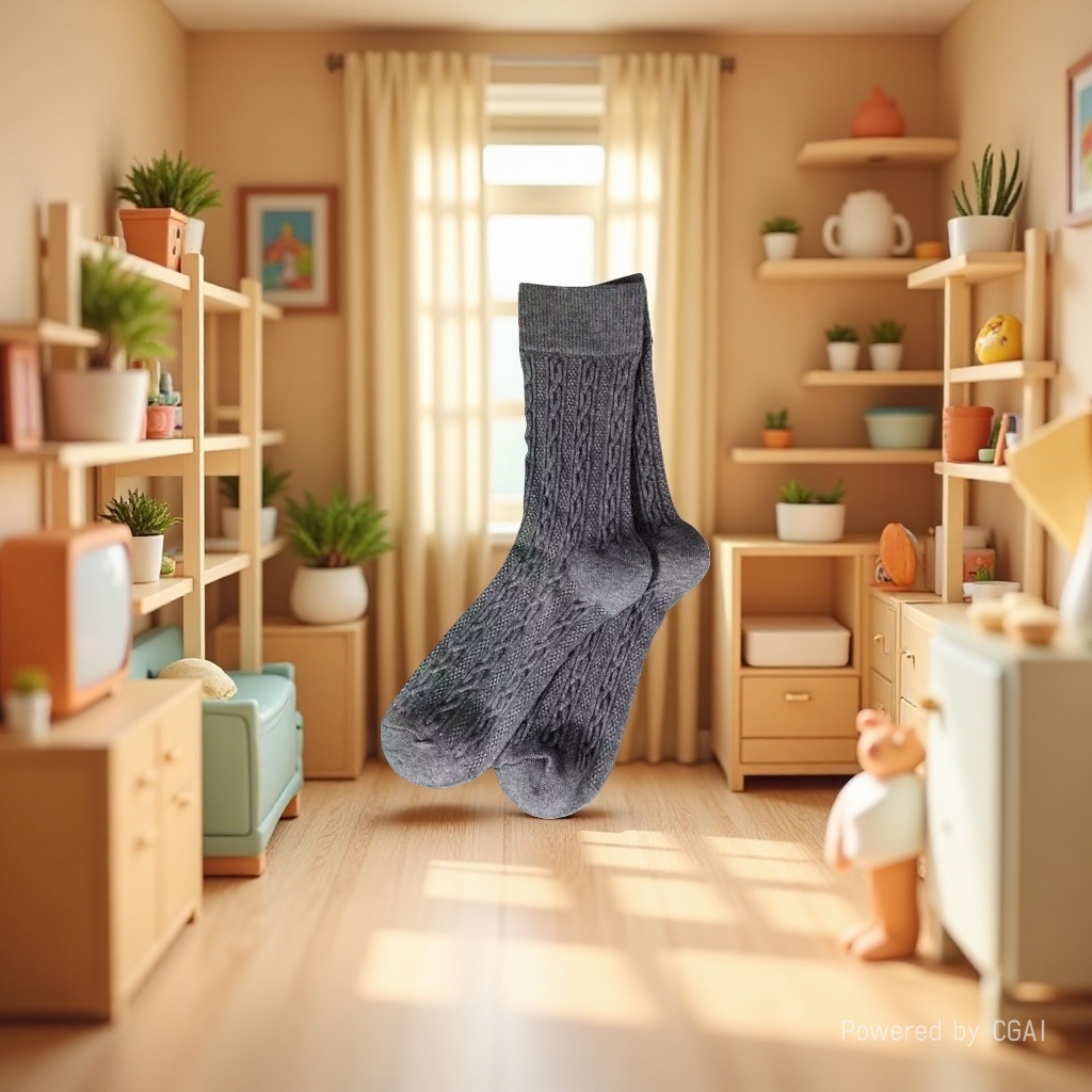 Bingbing Dui Dui Socks Women's Spring and Summer grey knitted socks Application Scenario