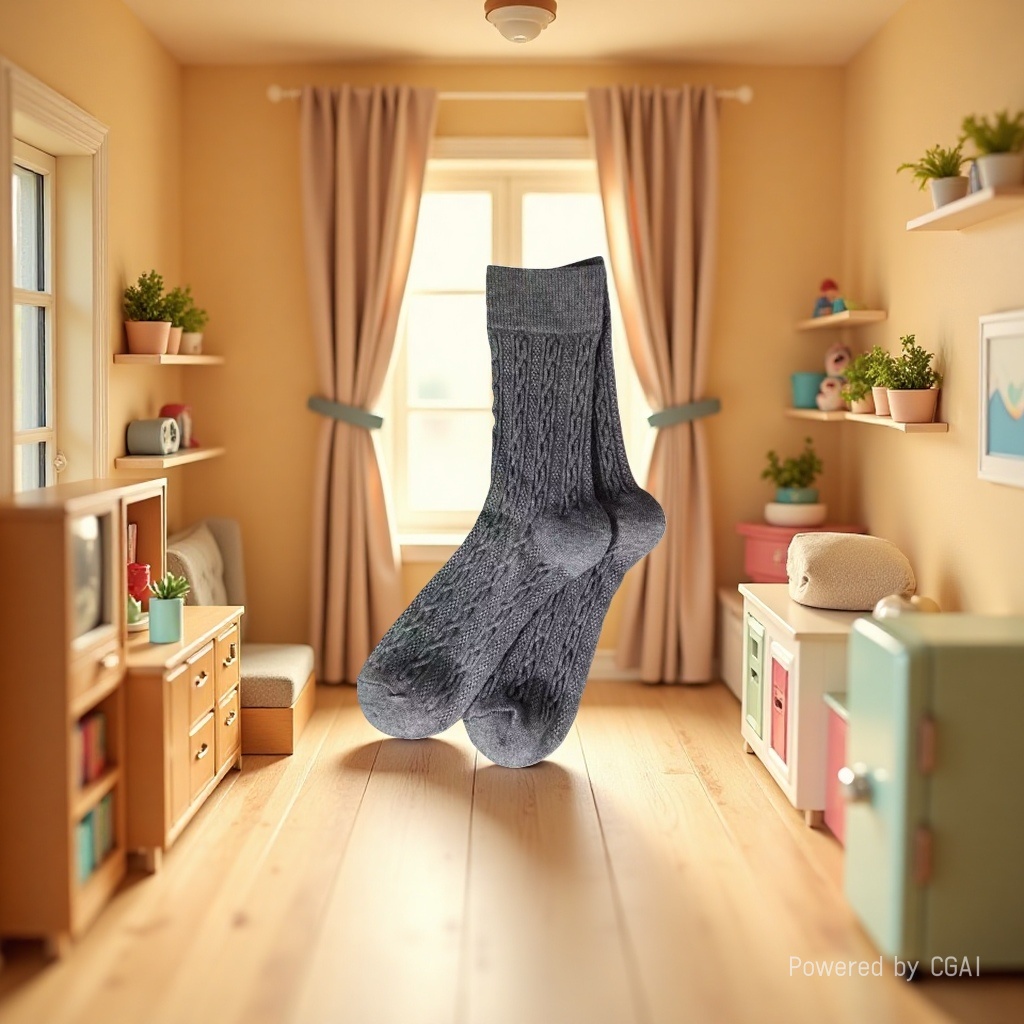 Bingbing Dui Dui Socks Women's Spring and Summer grey knitted socks Specification image