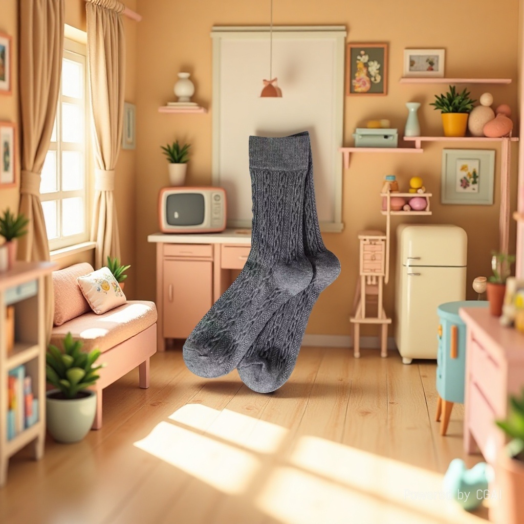 Bingbing Dui Dui Socks Women's Spring and Summer grey knitted socks
