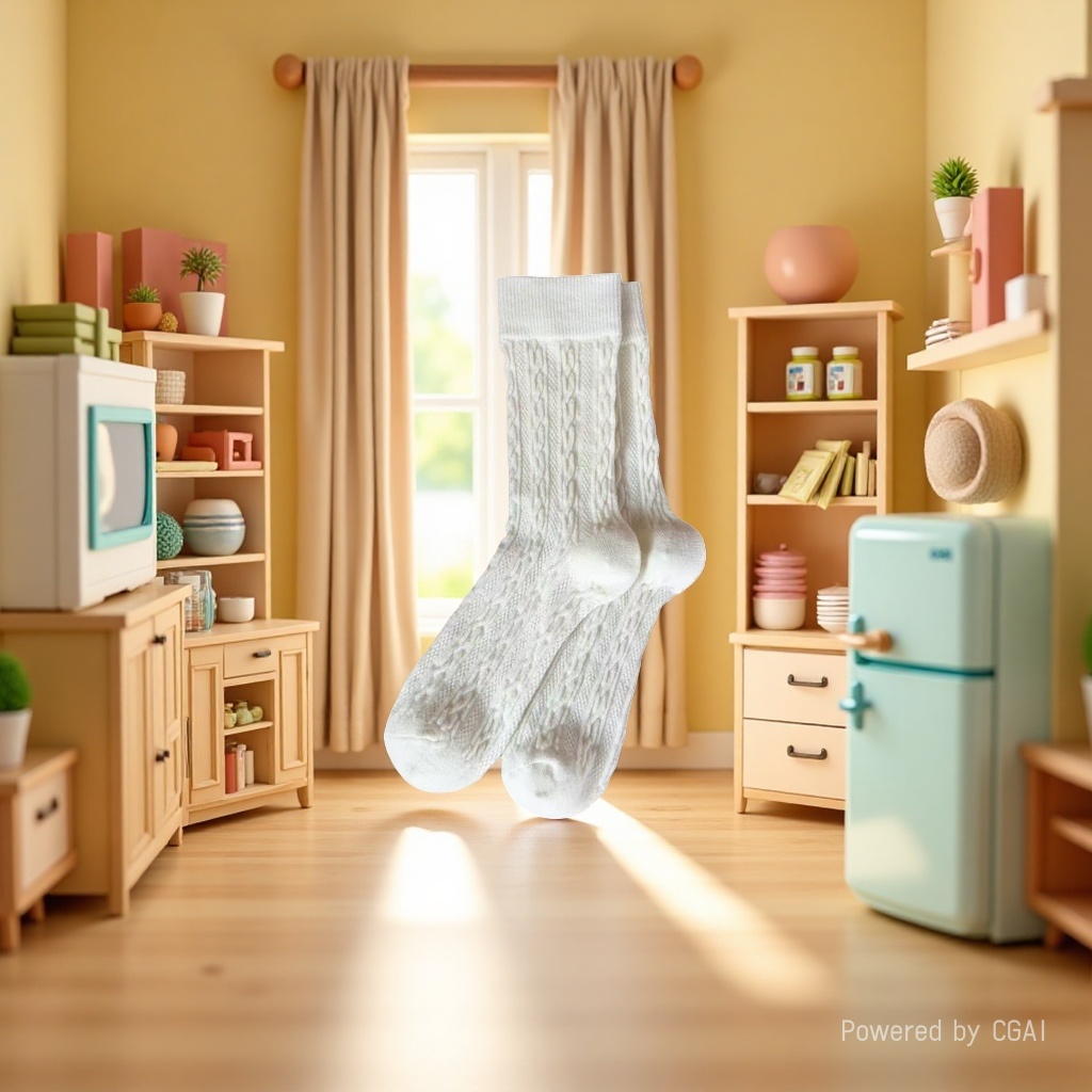Bingbing Dui Dui Women's Spring and Summer white knitted socks Specification image
