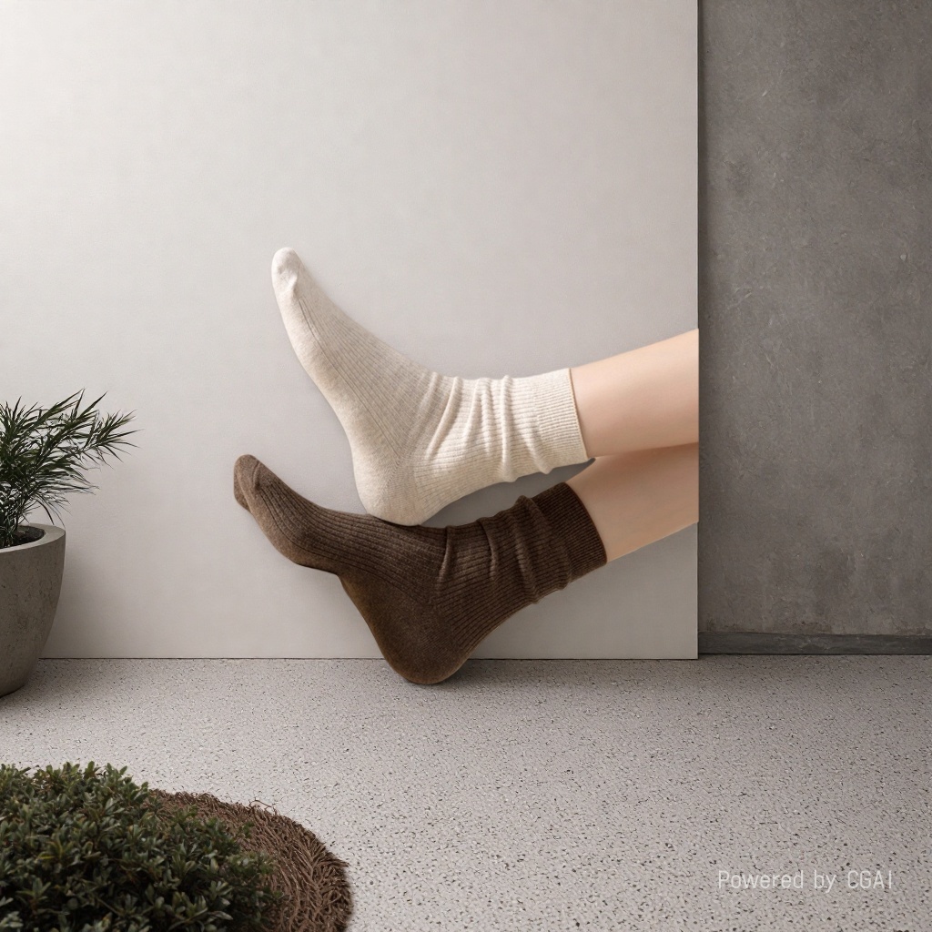 "Pile Pile Socks for Women in spring and summer, icy cold Pile Pile socks, straight Maillard boneless seam socks. Specification image