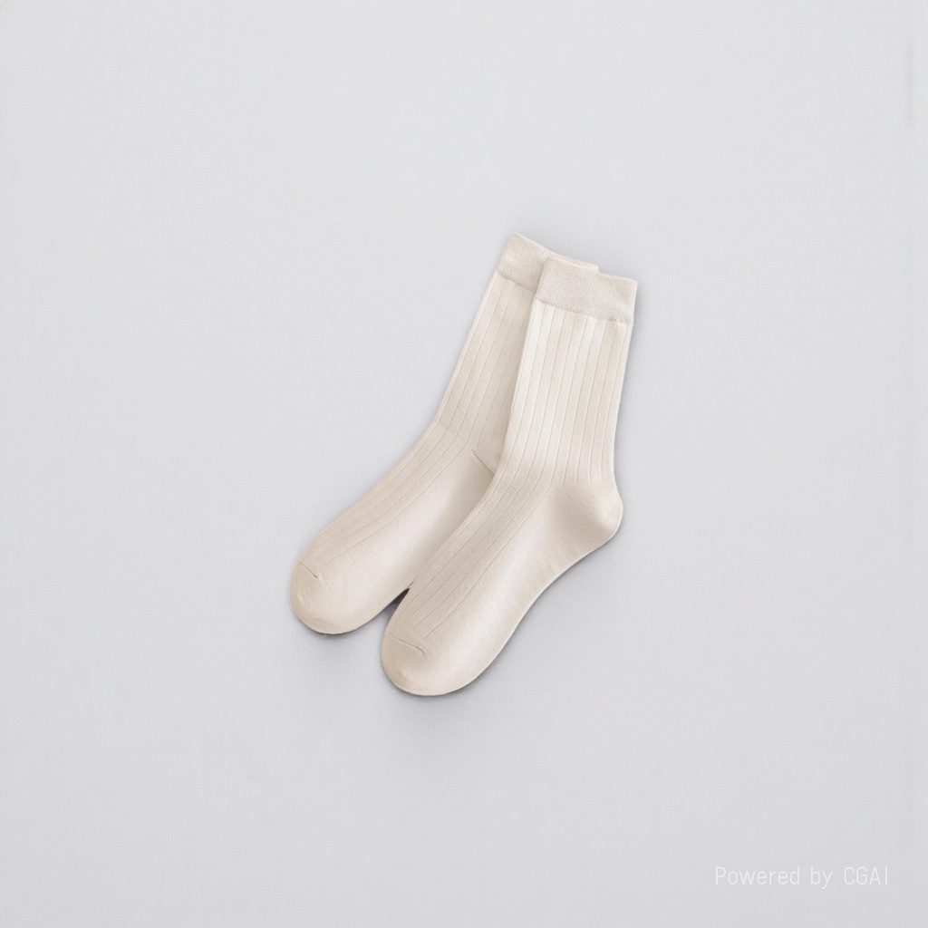 White striped socks, other socks, unisex pure cotton mid-calf socks Specification image