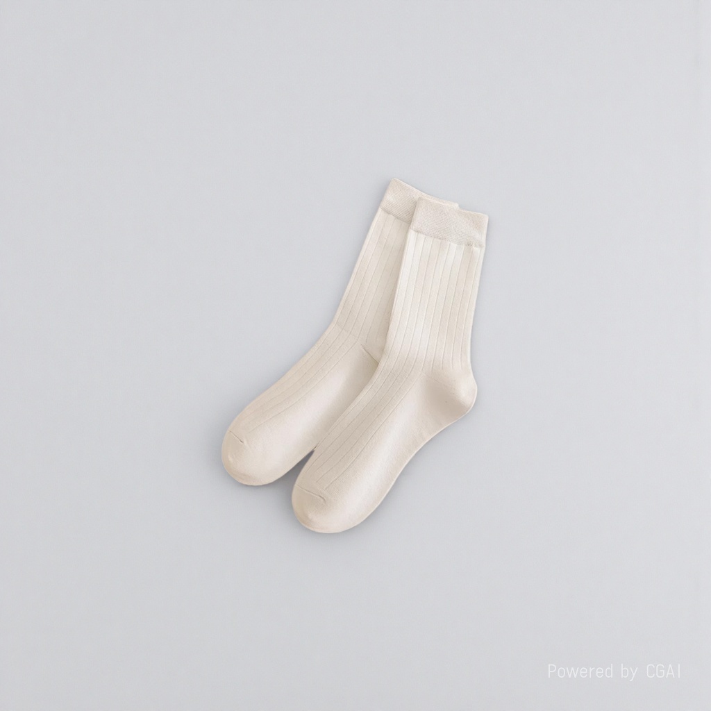 White striped socks, other socks, unisex pure cotton mid-calf socks Application Scenario