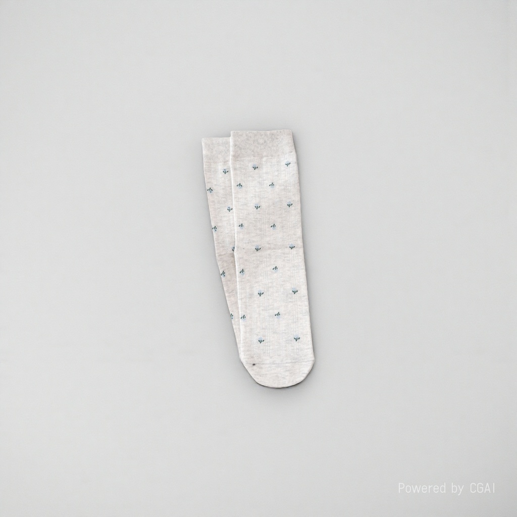 Bingbing Dui Dui socks for women in spring and summer: light gray with blue small flower patterns Application Scenario