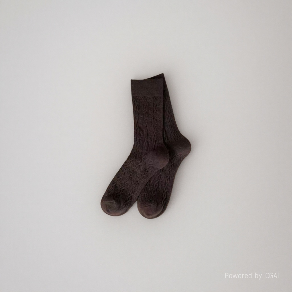 Bingbing Dui Dui Socks Women's Spring and Summer dark brown woven socks Application Scenario