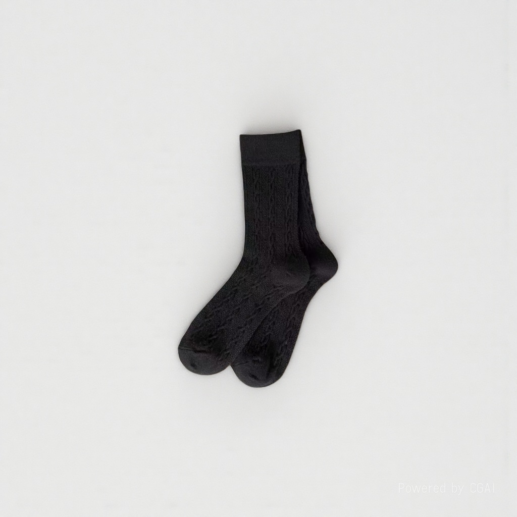 Bingbing Dui Dui Socks Black knitted socks for Women in Spring and Summer Specification image