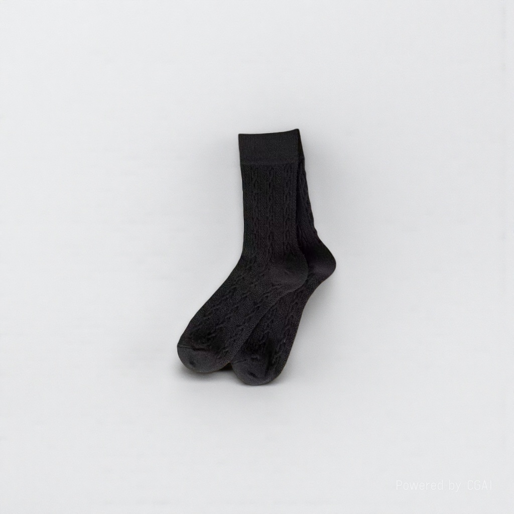 Bingbing Dui Dui Socks Black knitted socks for Women in Spring and Summer