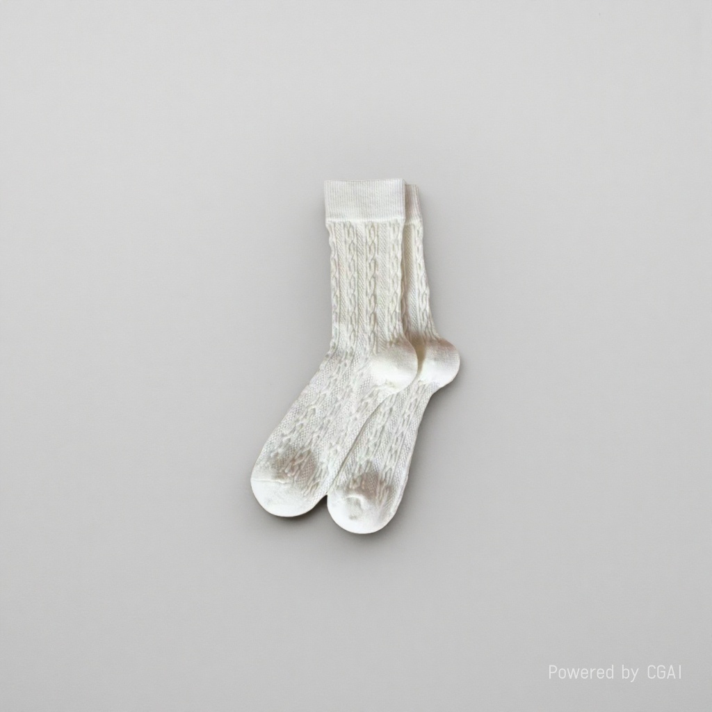 Bingbing Dui Dui Women's Spring and Summer white knitted socks details Picture