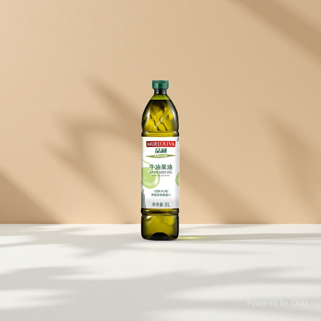 Avocado oil bottle cooking oil, healthy cold-pressed extra virgin olive oil replacement, 500ml