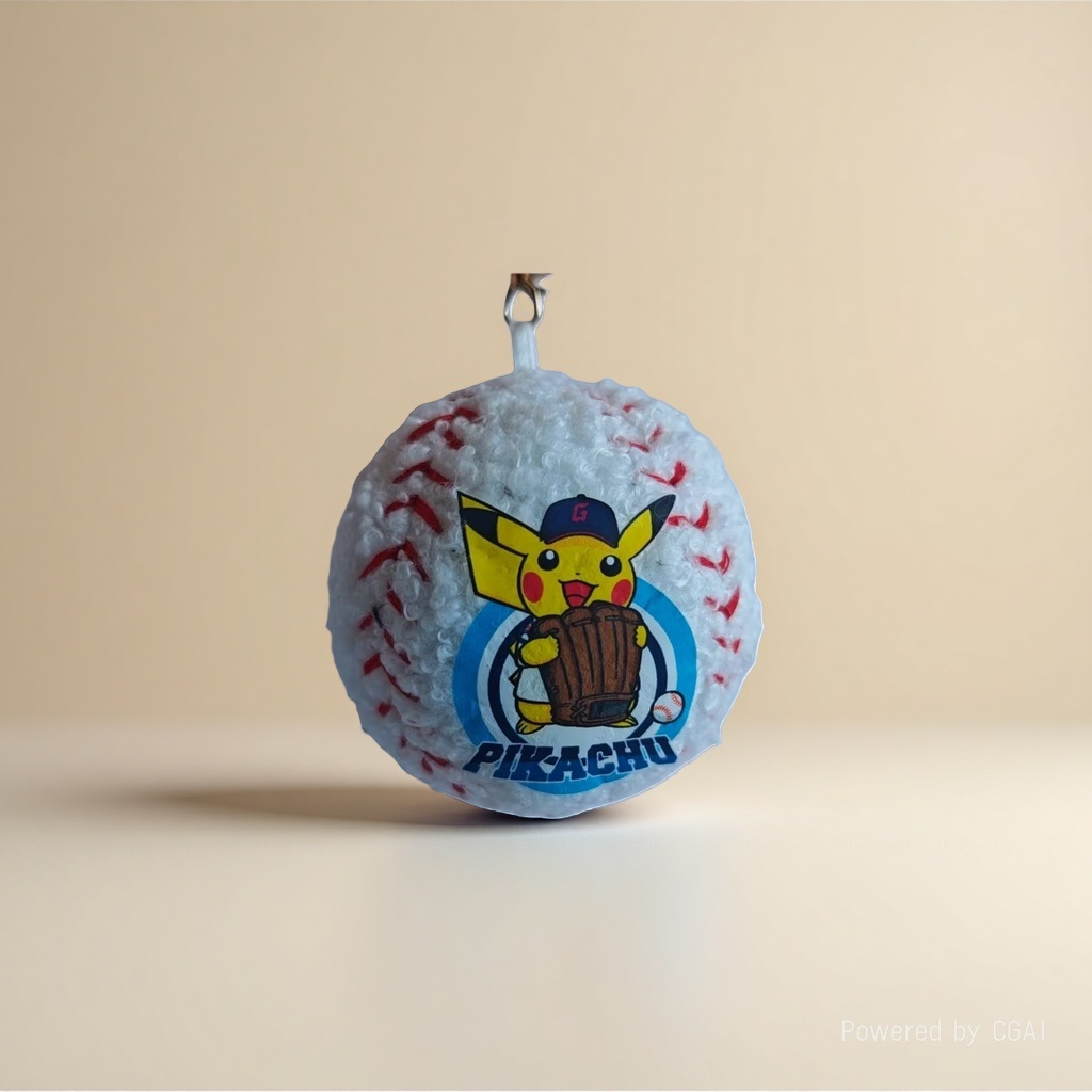 Plush Pikachu baseball keychain pendant, plush ball customization, football, volleyball customization details Picture