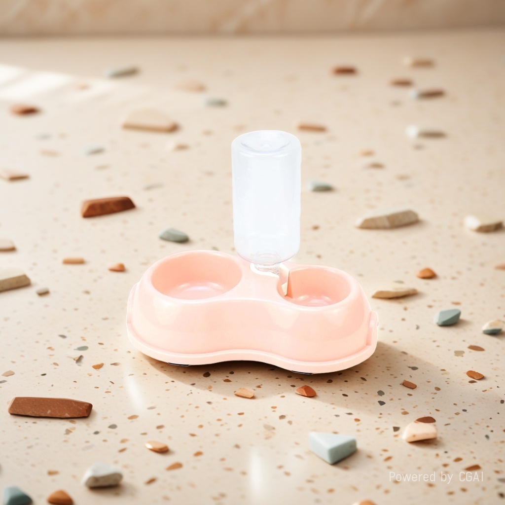 Pet automatic drinking water feeder, plastic multi-functional pet without bowl, no wet mouth, double bowl, corner feeding bowl Application Scenario