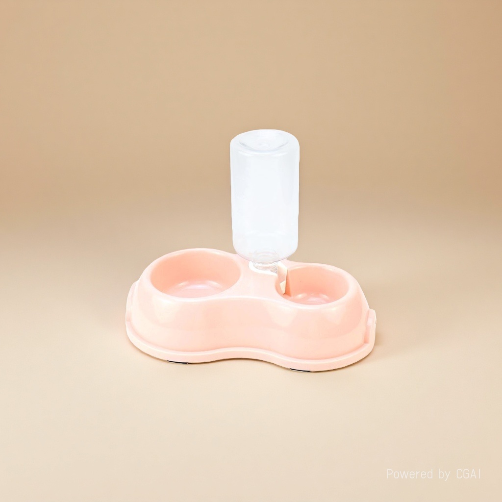 Pet automatic drinking water feeder, plastic multi-functional pet without bowl, no wet mouth, double bowl, corner feeding bowl