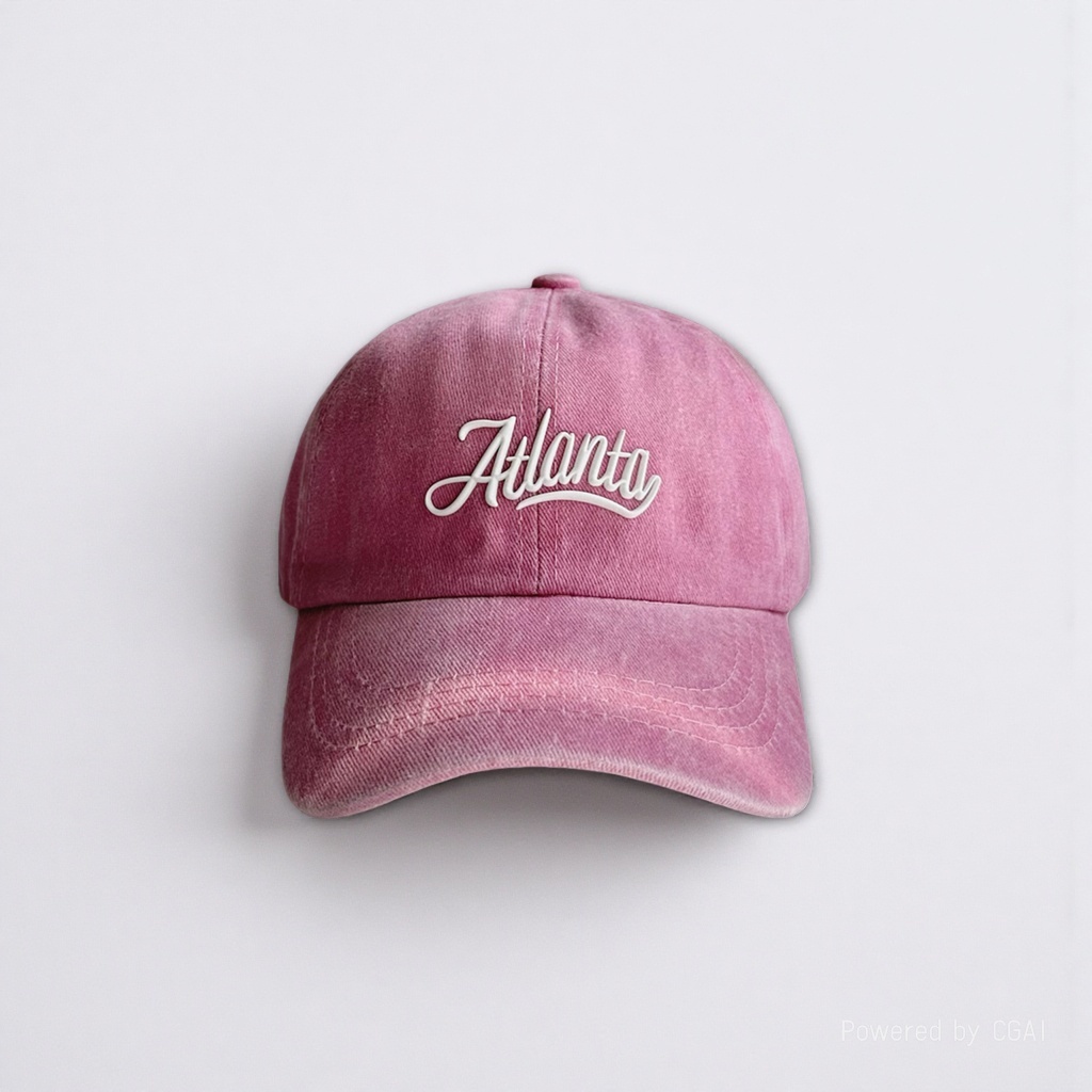 Pink Atlanta embroidered adult baseball cap, sunshade and sun protection fisherman cap Application Scenario