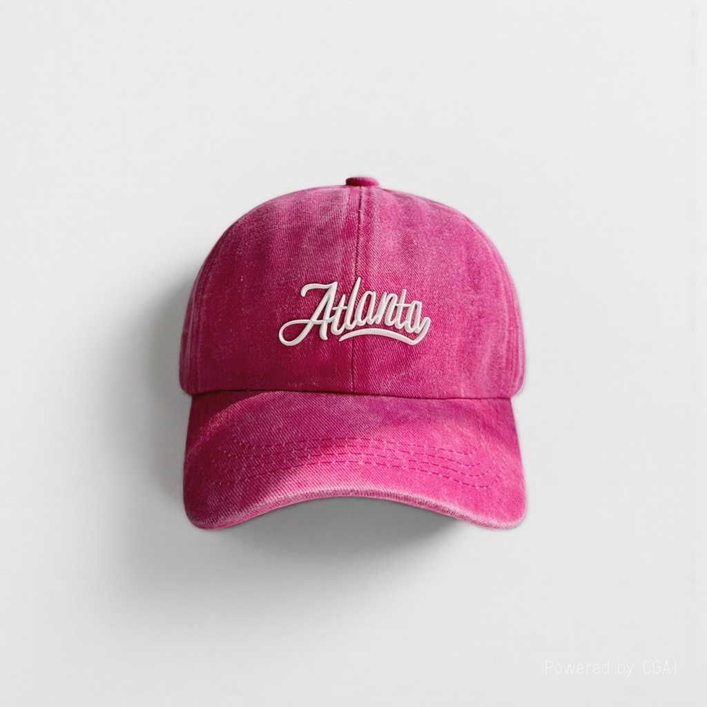 Men's pink knitted baseball jacket with a baseball cap details Picture