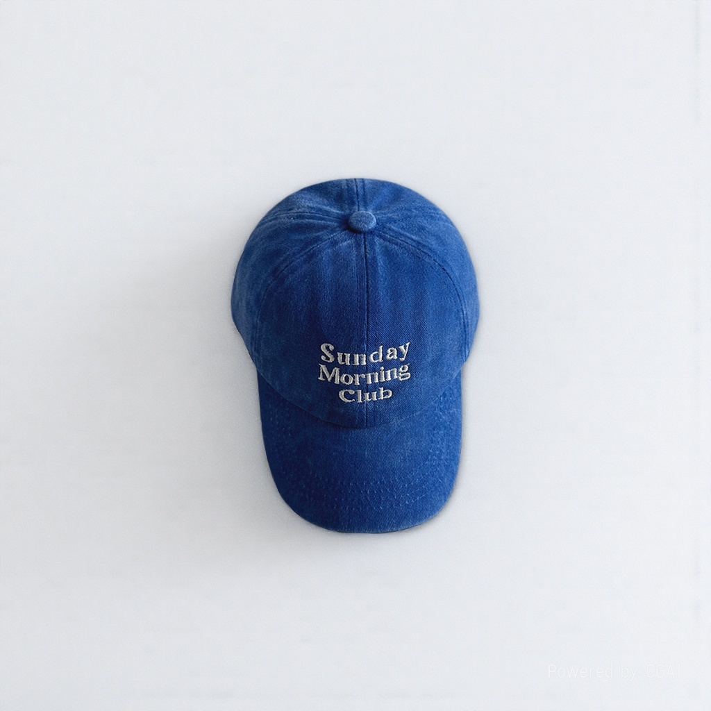 Adult blue baseball cap, sunshade and sun protection fisherman's cap