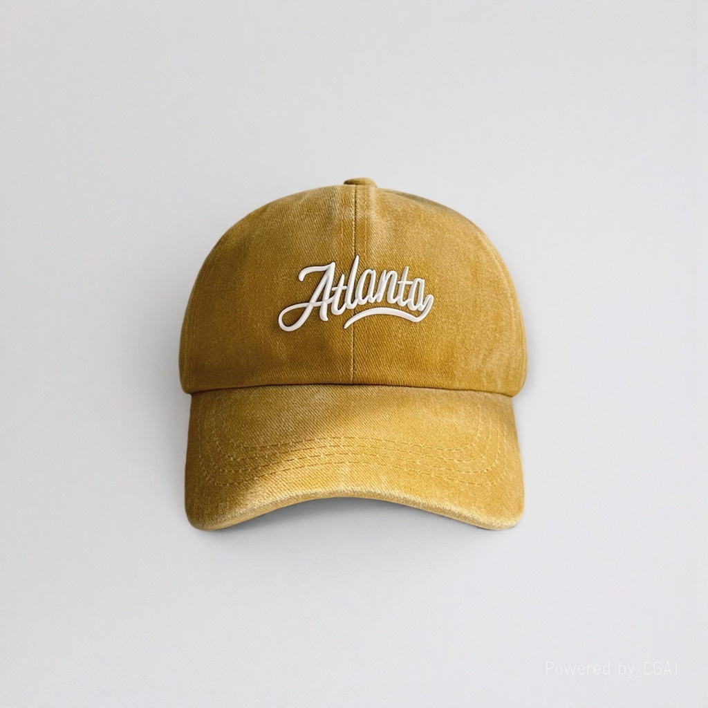 Pink Atlanta embroidered adult baseball cap sun protection fisherman's cap 162750958 details Picture