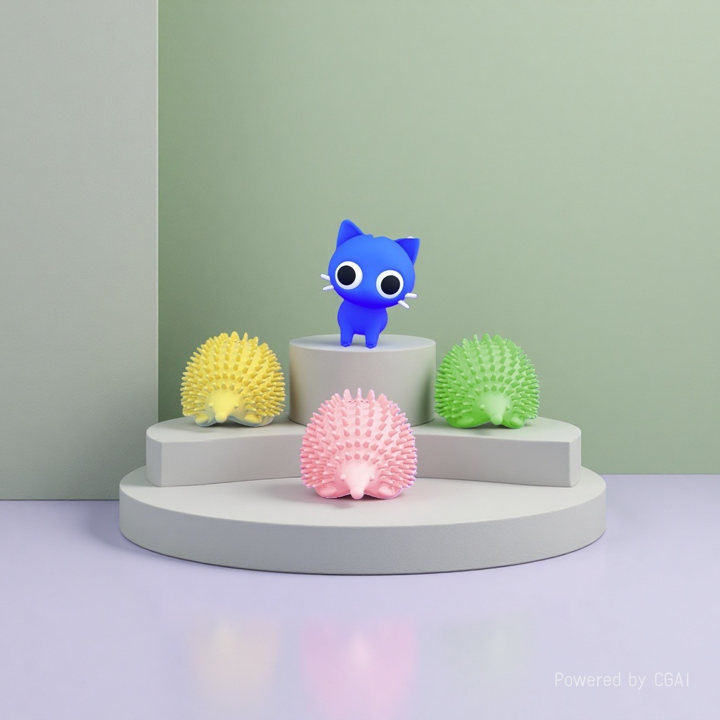 Innovative pet supplies and toys: Hedgehog cat scratcher, tickling wonder, comb, massage, corner brush, and fur rubbing details Picture