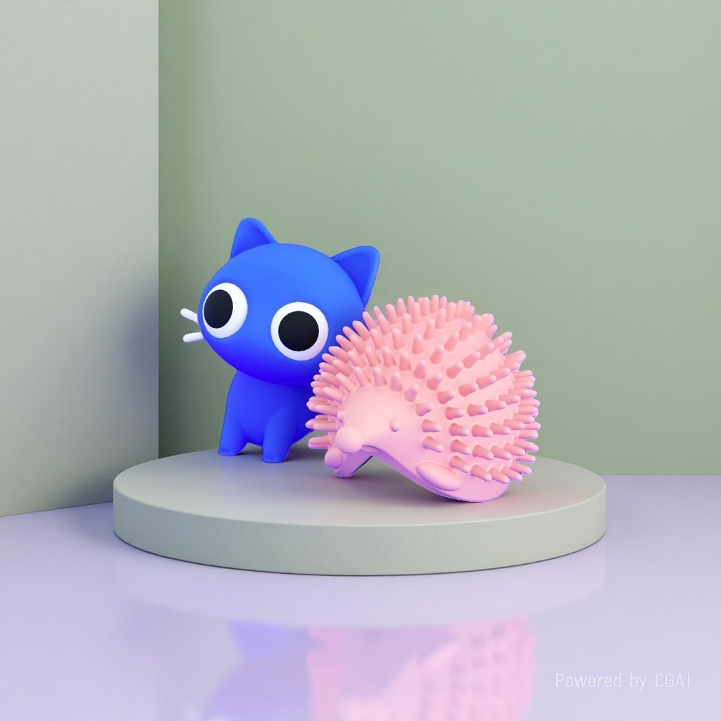 Innovative pet supplies and toys: Hedgehog cat scratcher, tickling wonder, comb, massage, corner brush, and fur rubbing