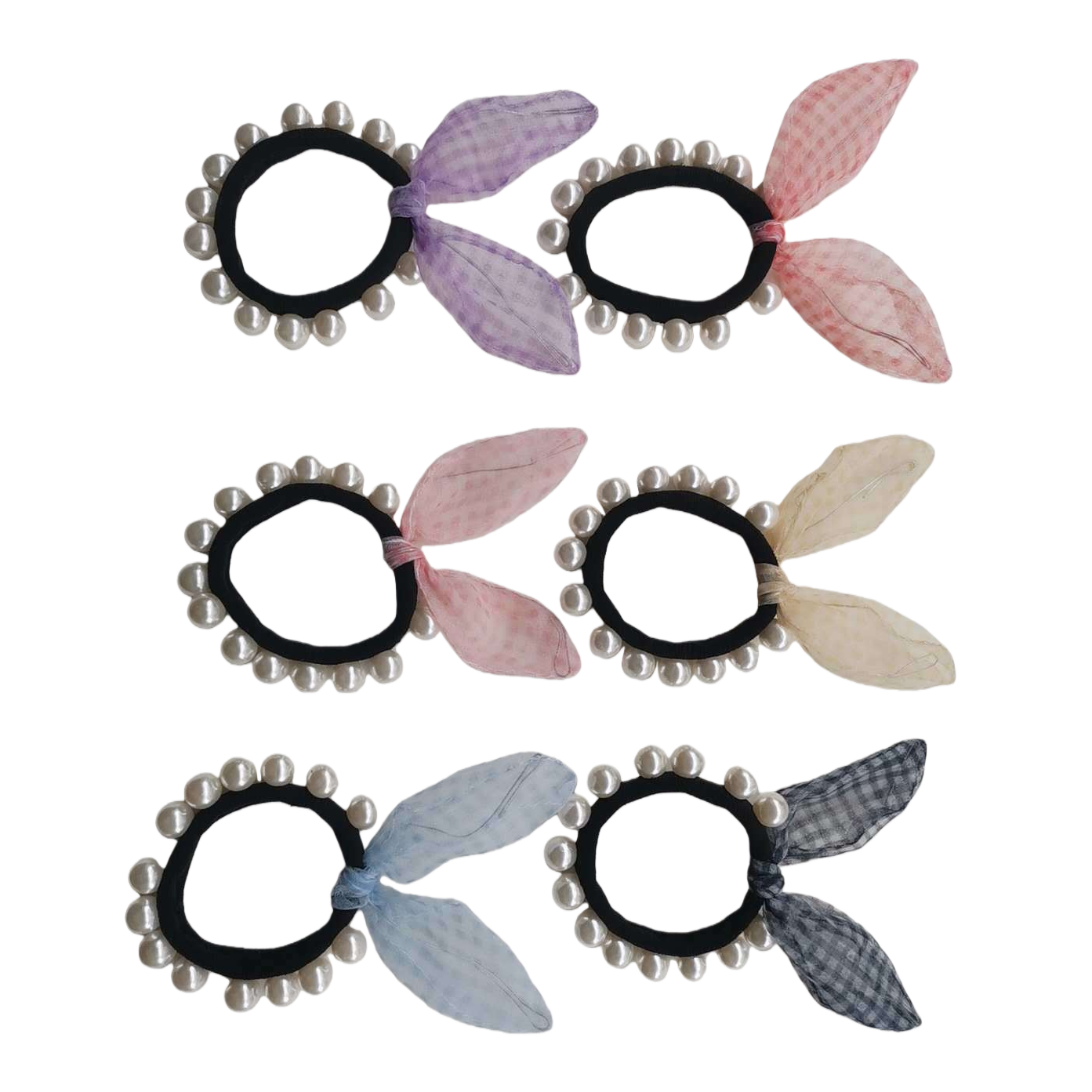 Large intestine hair band and hair accessory women's fashionable hair rope accessory set of 10 pieces 085929373 Item Picture