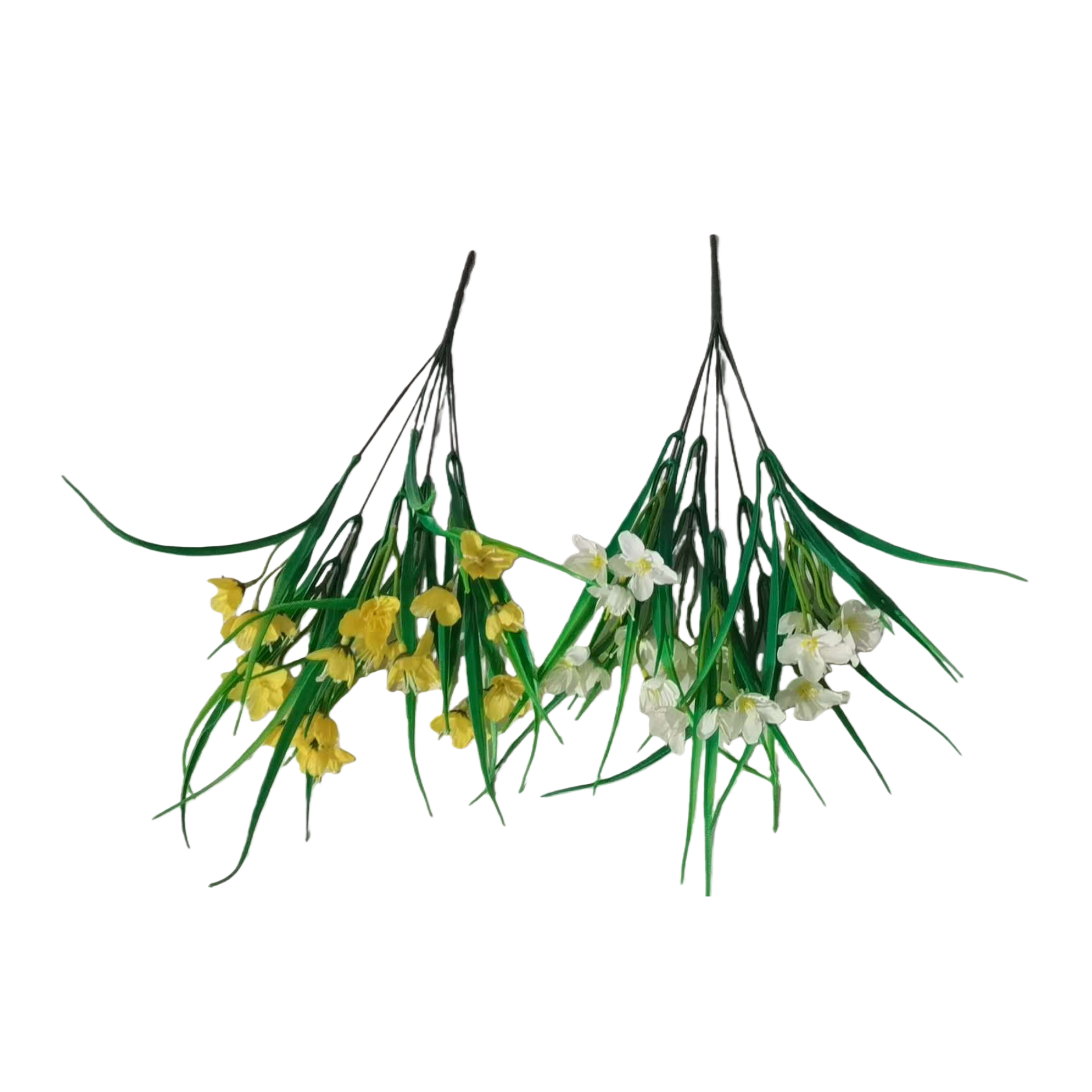 人造花塑料/仿真花/塑料花/莫奈花园仿真花/手工花材料白底实物图