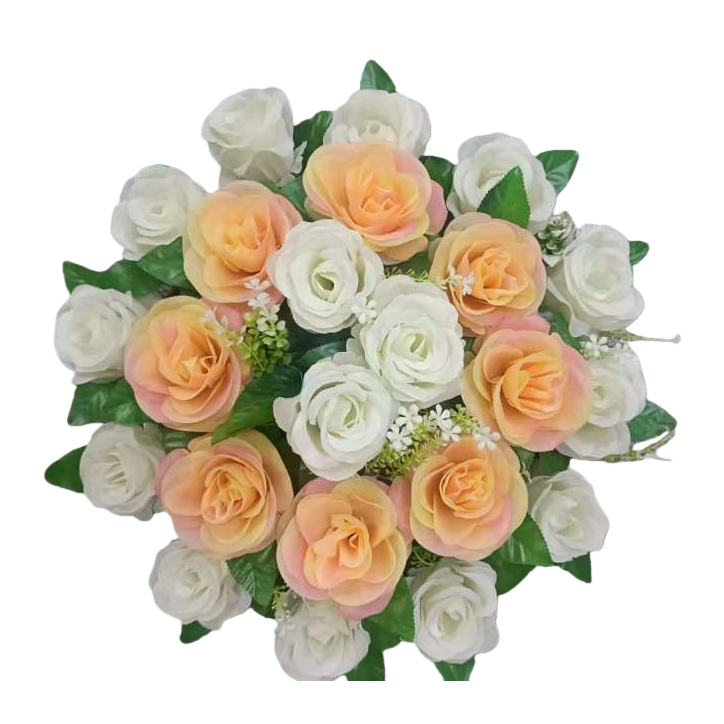 人造花塑料/仿真花/塑料花/莫奈花园仿真花/手工花材料白底实物图