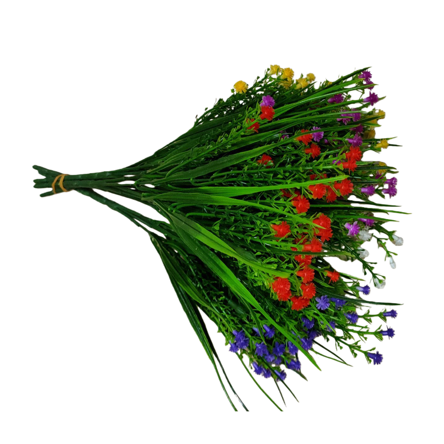 人造花塑料/仿真花/塑料花/莫奈花园仿真花/手工花材料白底实物图