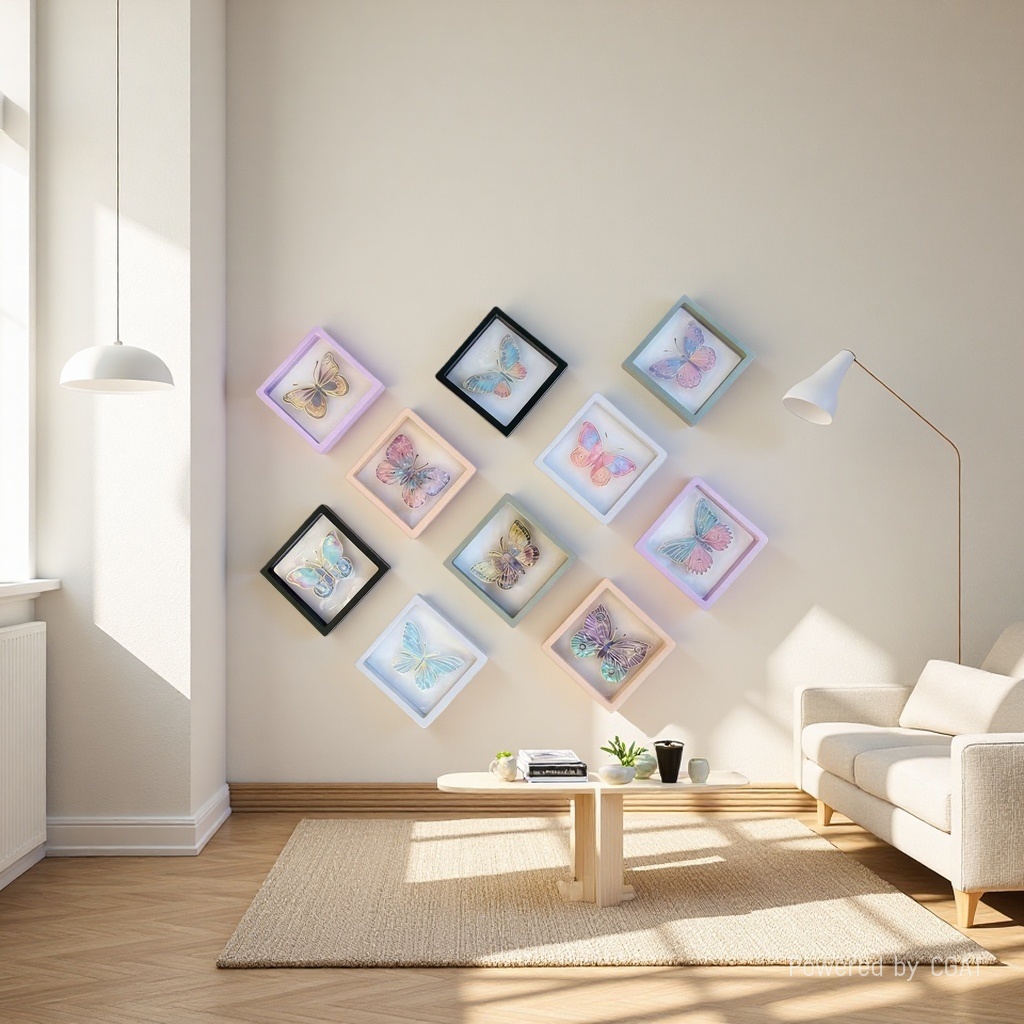 رسومات الفراشة بالحرف العربي مع لوحات جدارية Specification image