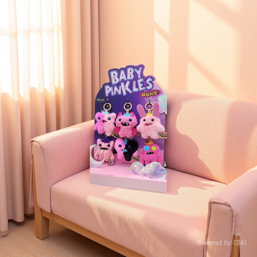 Baby Pinkles系列吉祥物公仔毛绒玩具粉色