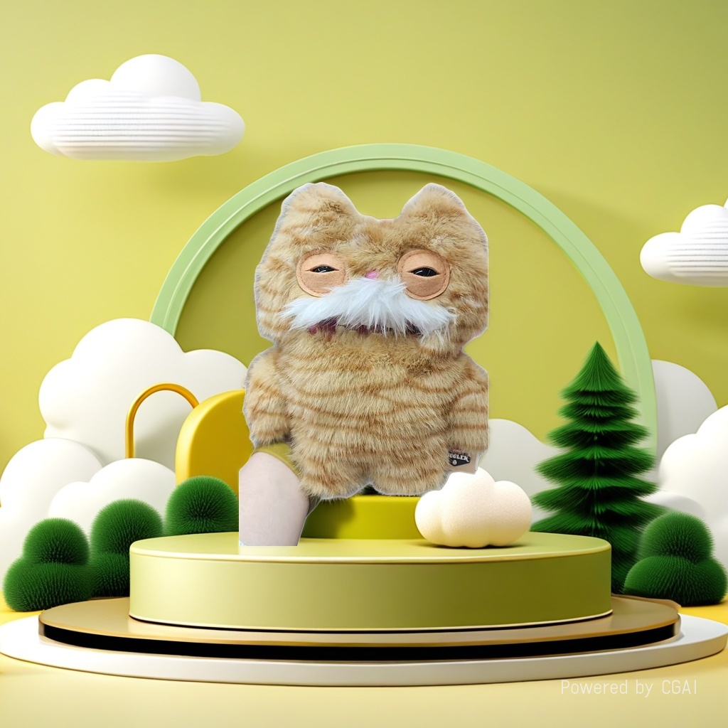 AI plush toy mascot figurine cat style