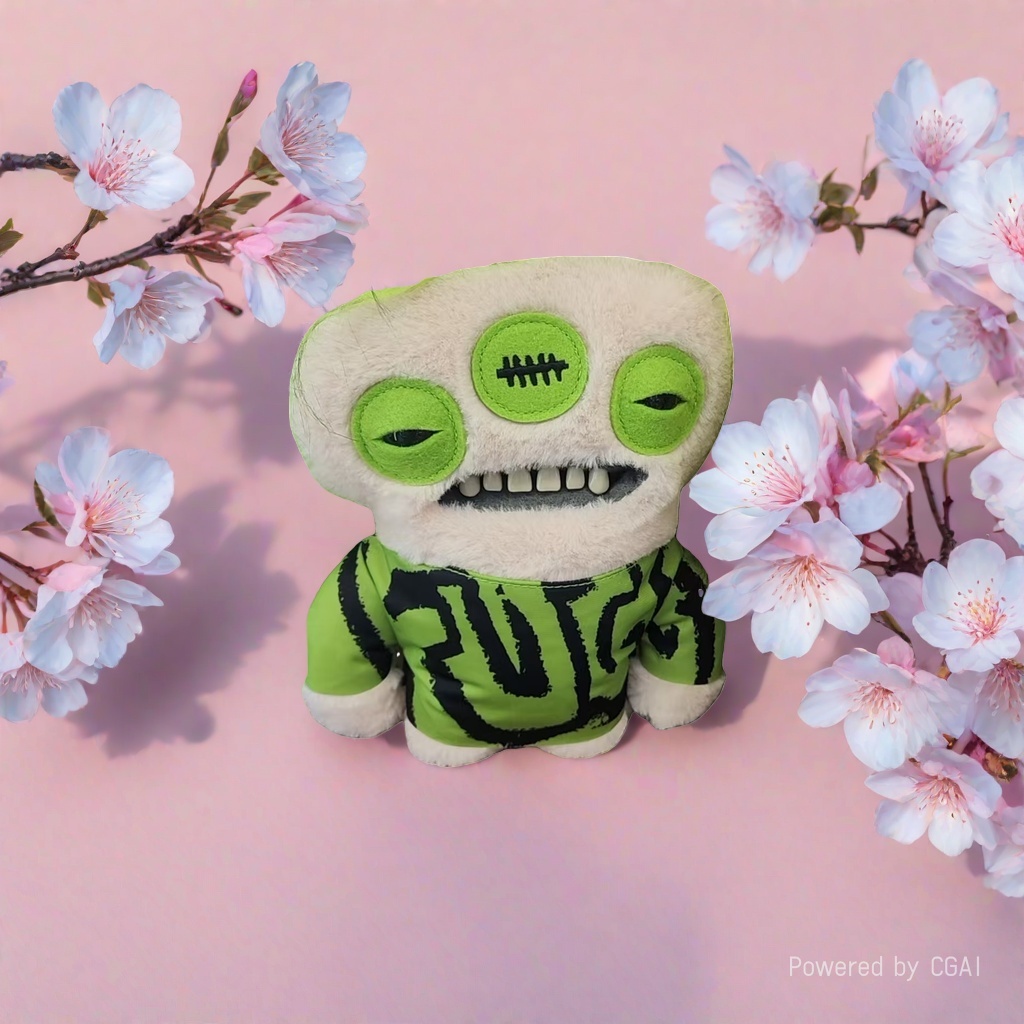 Green-haired plush doll AI plush toy doll Specification image