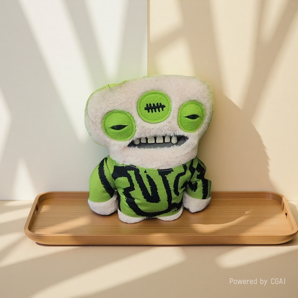 Green-haired plush doll AI plush toy doll details Picture