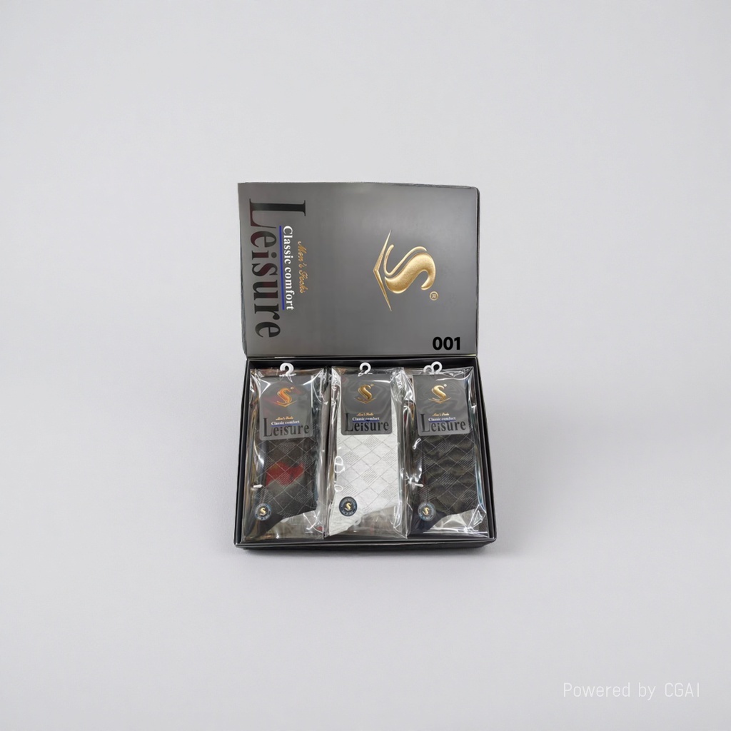 Men's sock packaging box, paper fan-shaped sock gift box set details Picture