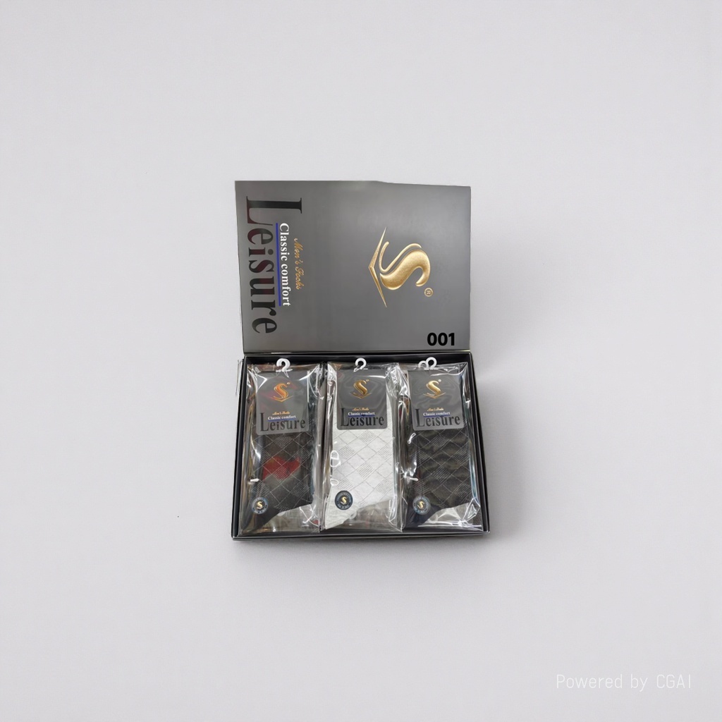 Men's sock packaging box, paper fan-shaped sock gift box set Specification image