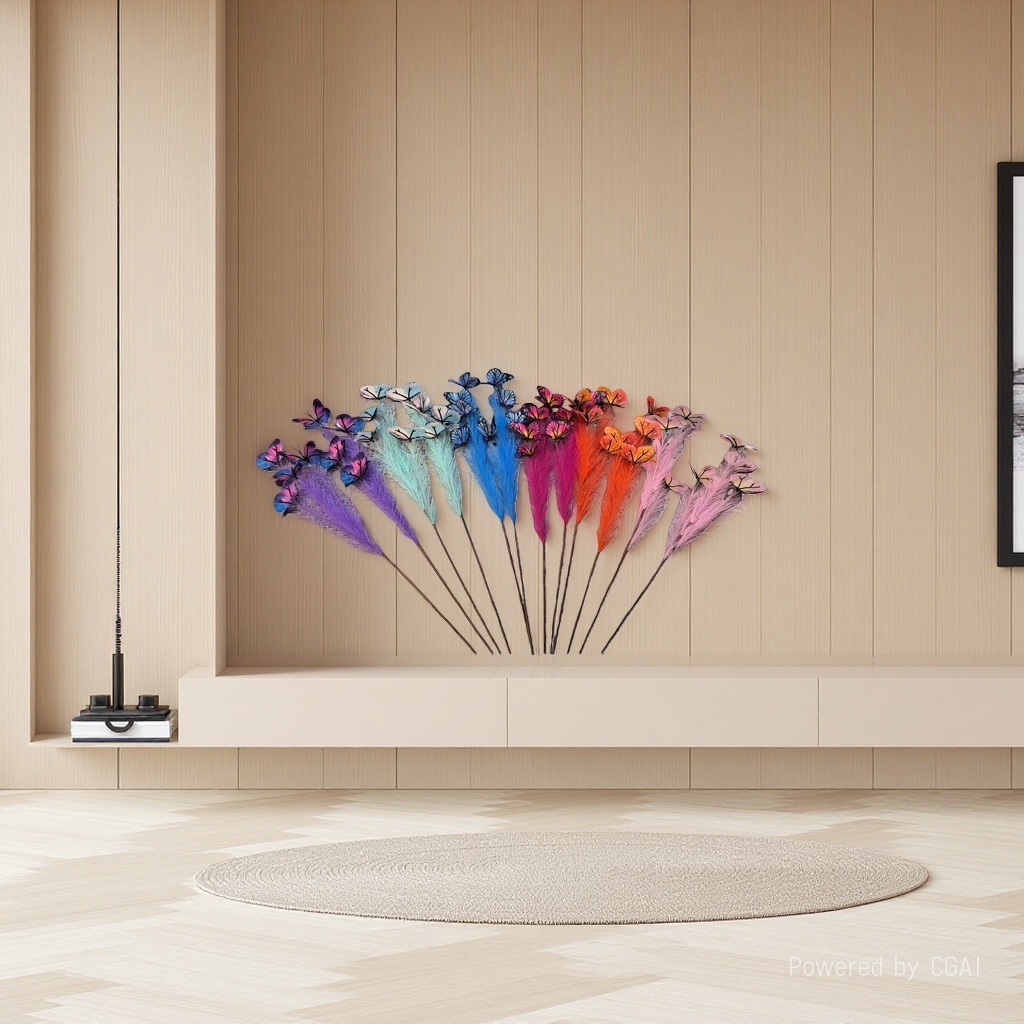 Reed butterfly plastic flower garden decoration Specification image