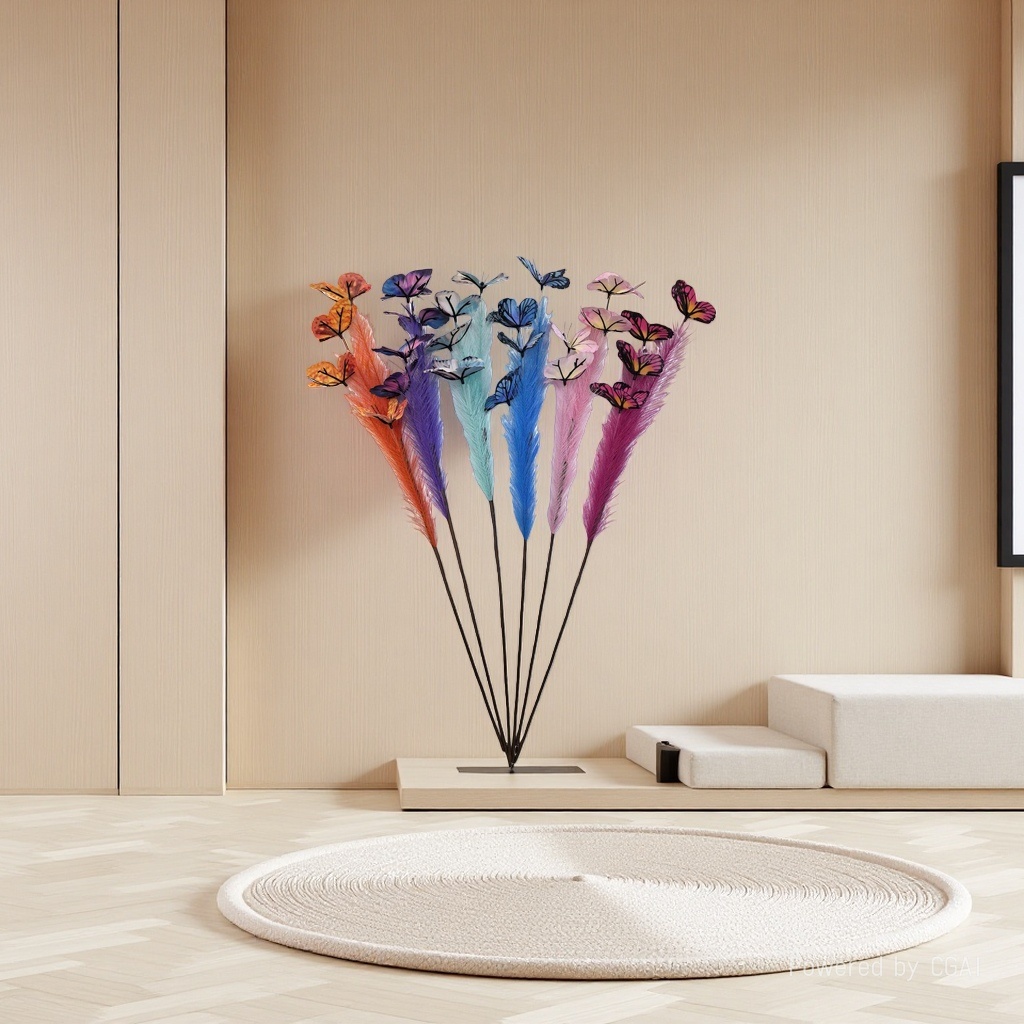 Reed butterfly plastic flower garden decoration Application Scenario