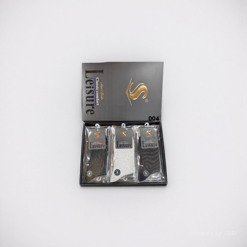 Leisure Men's Casual Cotton Socks three-pair set Gift box, long and trendy sports casual socks for both men and women details Picture