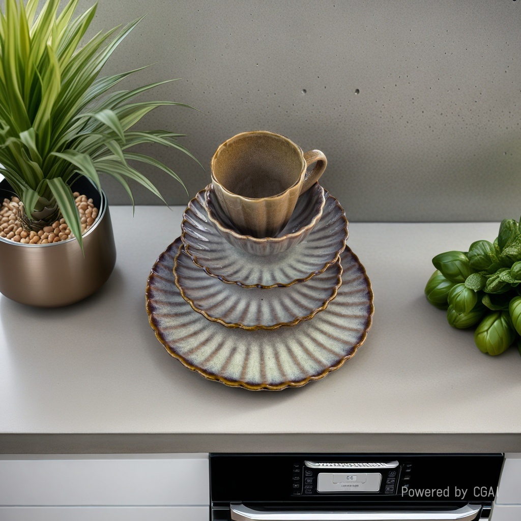 The ceramic tableware set includes ceramic cups, ceramic plates, bowls and chopsticks. It features a simple home style and can be purchased separately. For inquiries, please call Specification image