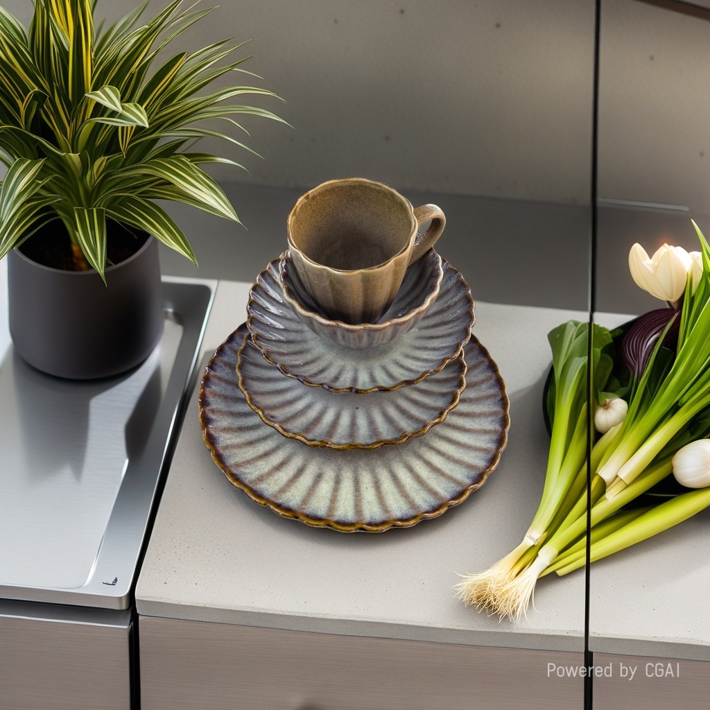 The ceramic tableware set includes ceramic cups, ceramic plates, bowls and chopsticks. It features a simple home style and can be purchased separately. For inquiries, please call Application Scenario
