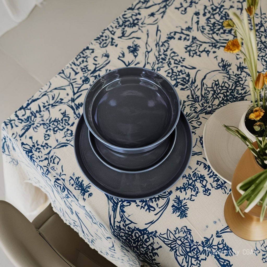 The ceramic tableware set includes ceramic cups, plates, bowls and chopsticks. It features a simple home style and can be purchased separately. For inquiries, please call 094604230 Specification image