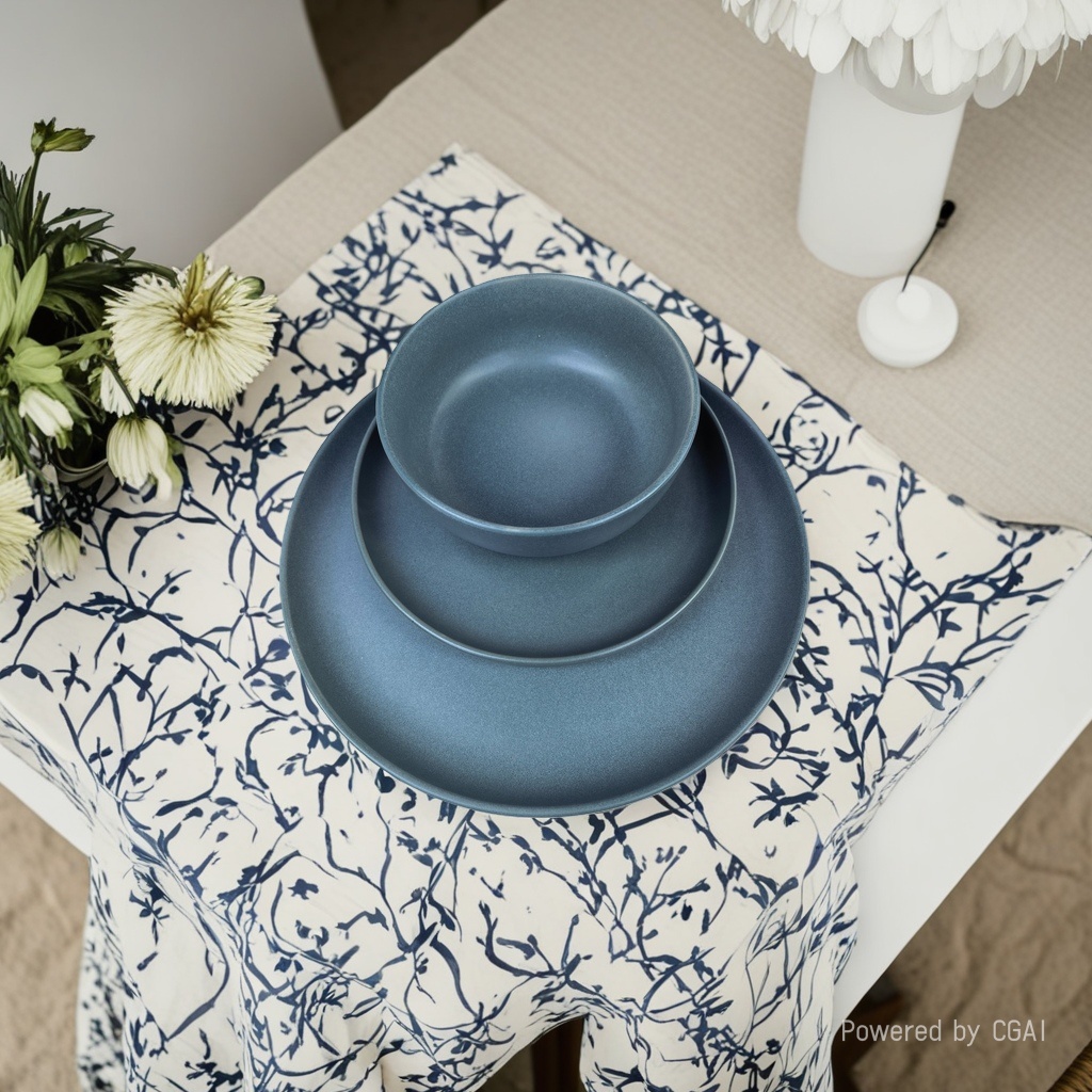 Dark grey square melamine bowl and plate set with dumpling plate can be purchased separately. Call for inquiry Specification image
