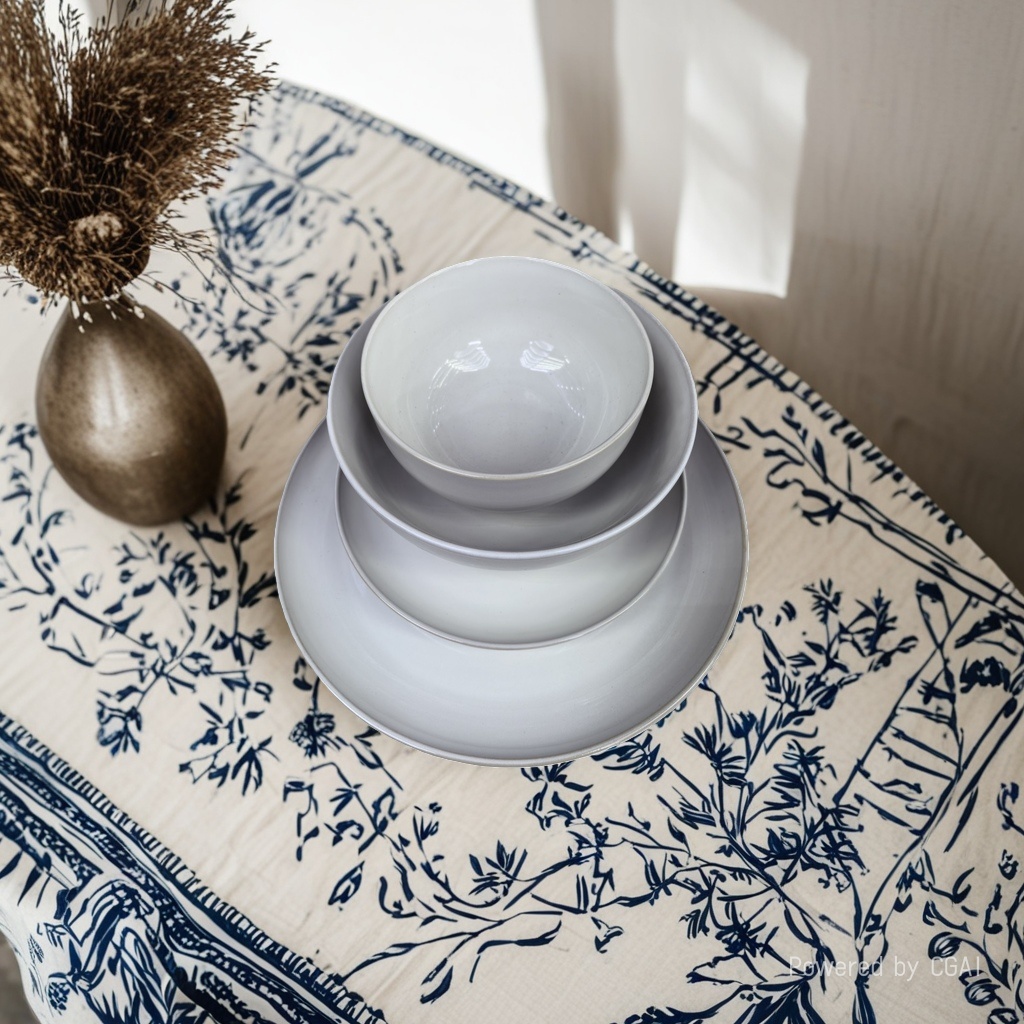 White ceramic tableware set, bowl, plate and chopsticks combination, simple home style, can be purchased separately. Call for inquiry details Picture