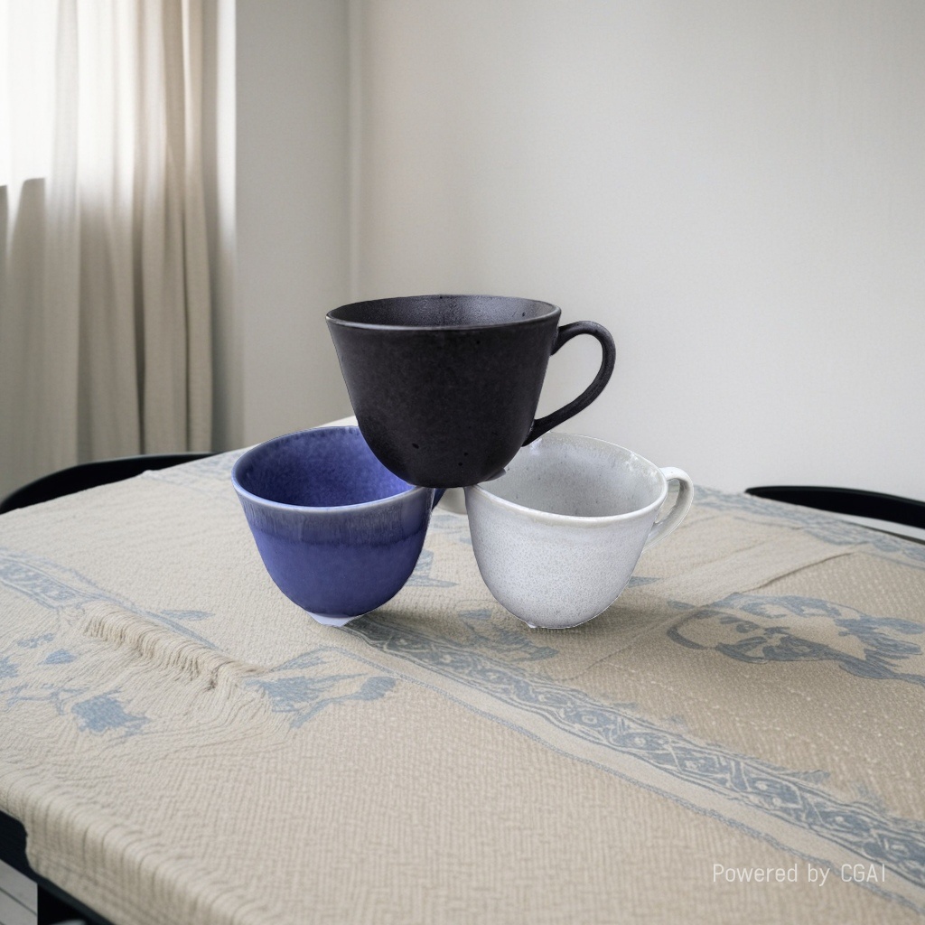 Ceramic coffee cup and saucer set, high appearance level gradient color home latte art cup, creative couple homestay mug Specification image