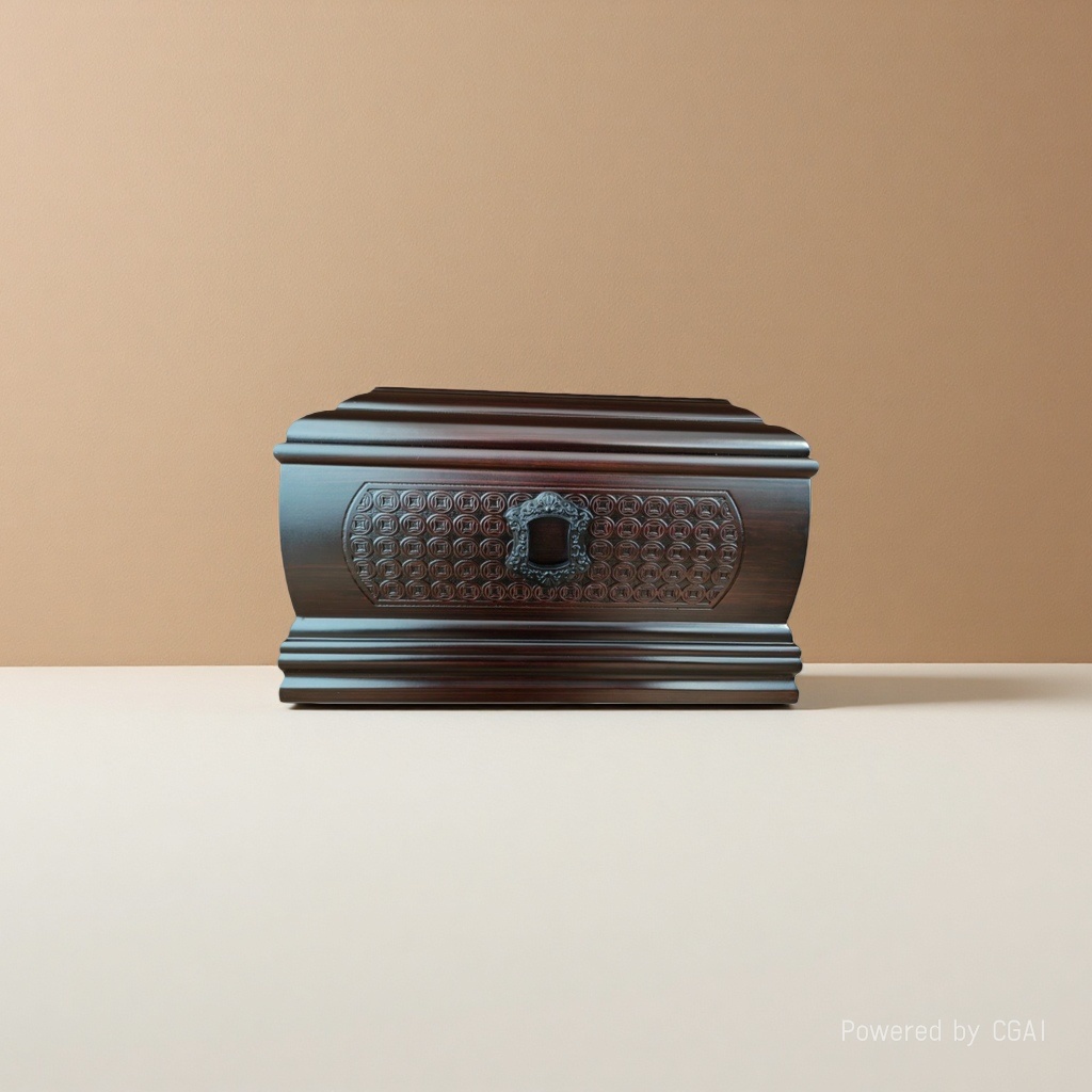 Urn, cremated remains urn, moisture-proof and anti-corrosion, pet solid wood small longevity box, small coffin, funeral supplies for the deceased Specification image