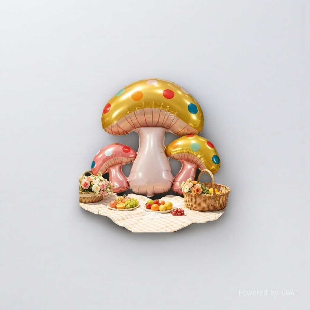 أغشية الفطر ألومينيوم بالألوان مزخرفة في حفل عيد ميلاد Item Picture