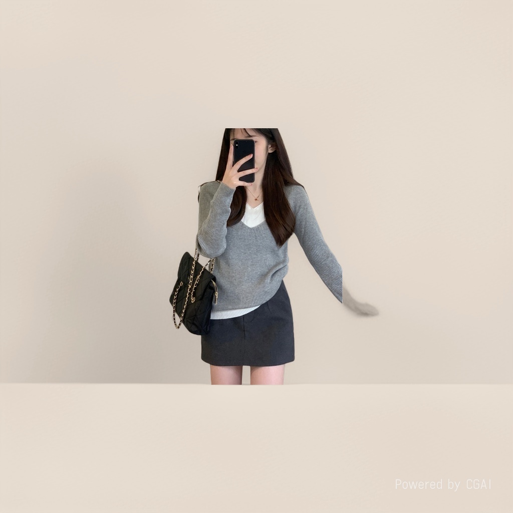 山羊绒帽衫/女羊绒帽衫/毛衣/杉杉/中年羊毛衣细节图