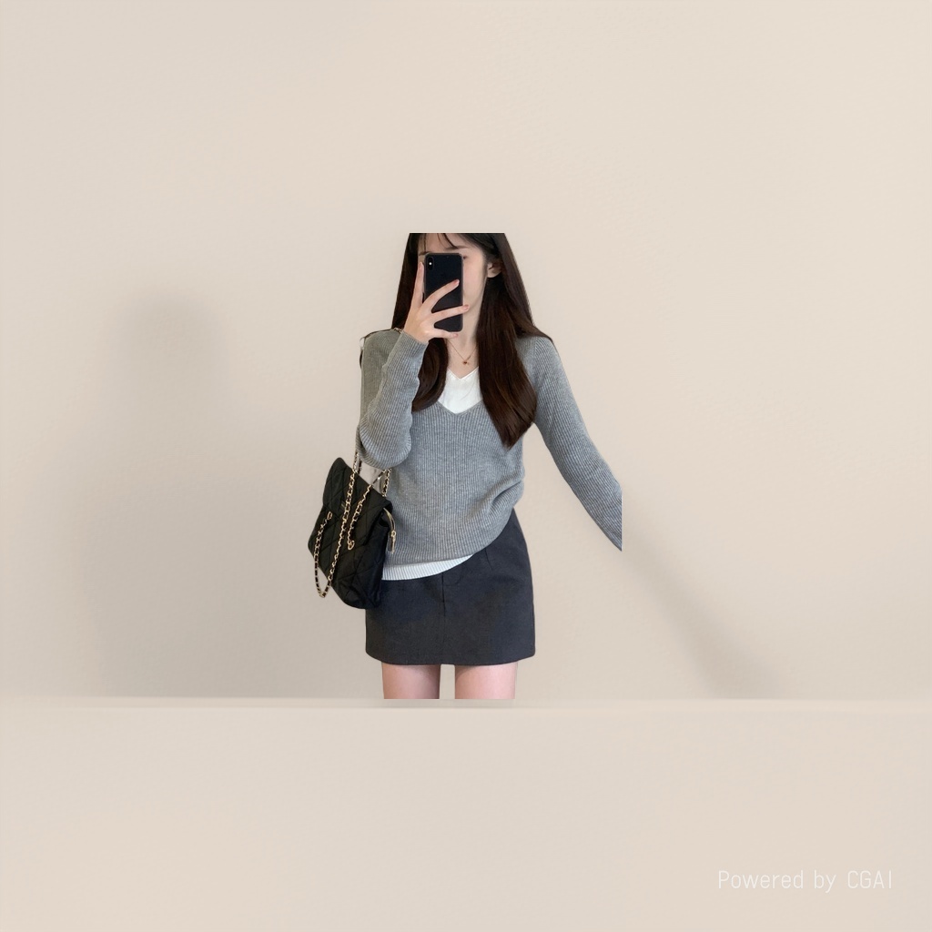 女式针织羊毛衫高质量时尚韩版打底长袖针织衫女