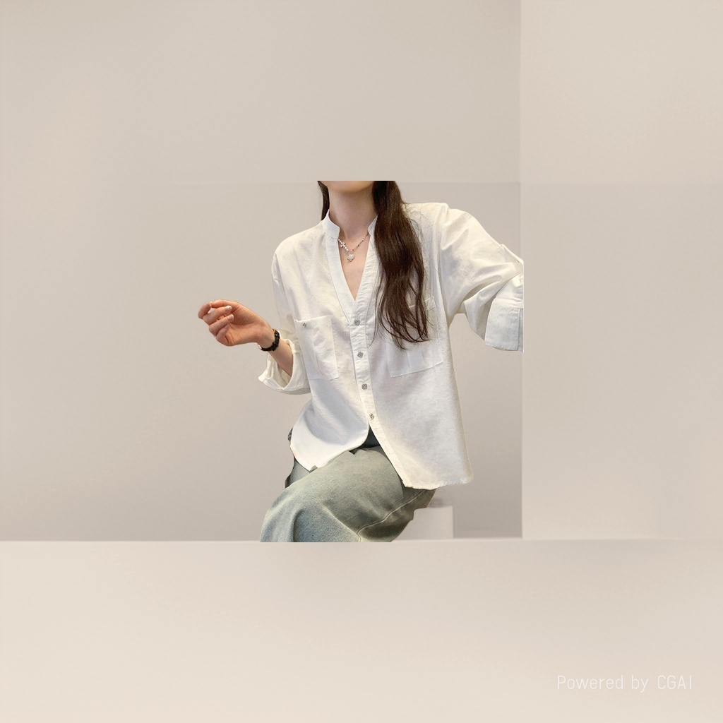 衬衫/短袖衬衫女/女装/女装女式宽松时尚休闲/女士刺绣寸衫产品图