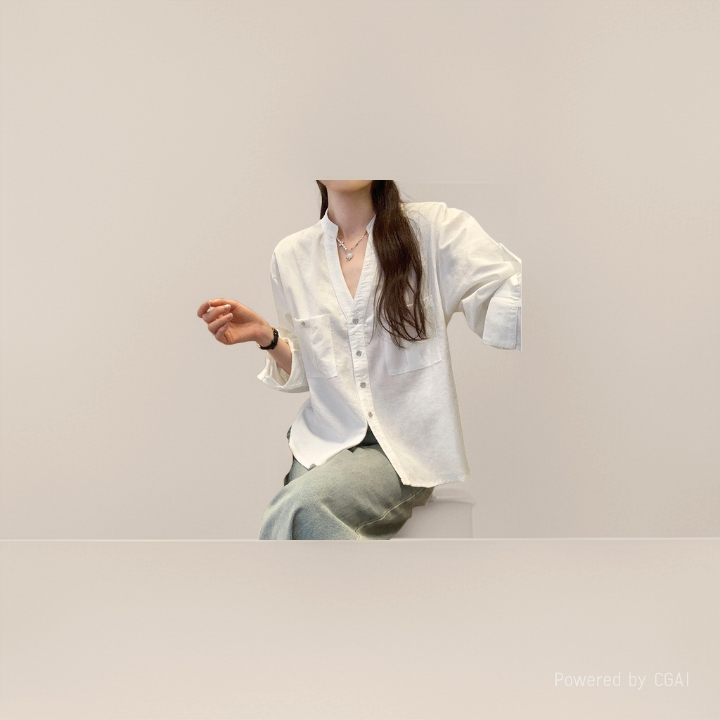 衬衫/短袖衬衫女/女装/女装女式宽松时尚休闲/女士刺绣寸衫细节图